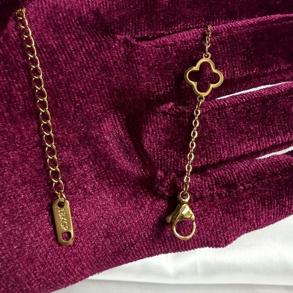 18 K Gold Clover bracelet adjustable luxury gold - Picture 4 of 8